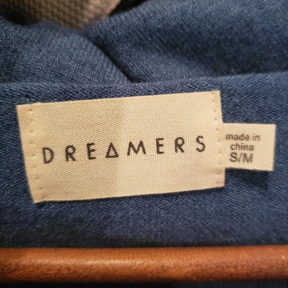 Dreamers V Neck Knit Top Blue - S/M - Picture 4 of 5